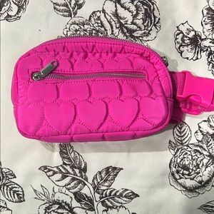 Pink Quilted Heart Fanny Pack